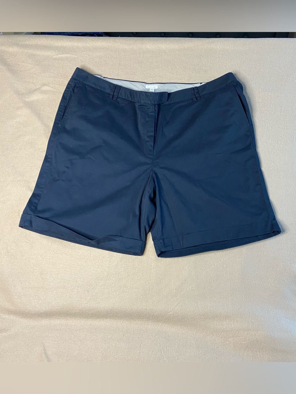 J. Jill Live-In Chino Navy Bermuda Shorts - NWT